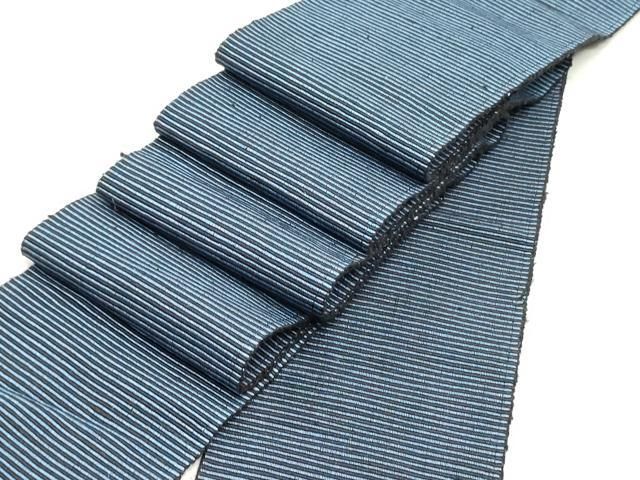 平和屋着物●男性　両面　角帯　紬地　横段文　正絹　逸品　DAAY0338ob 平和屋着物○男性 両面 角帯 紬地 横段文 正絹 逸品 DAAY0338ob