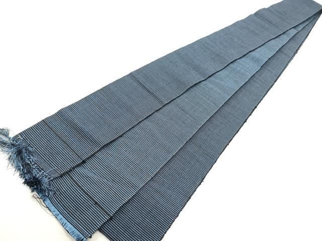 平和屋着物○男性 両面 角帯 紬地 横段文 正絹 逸品 DAAY0338ob