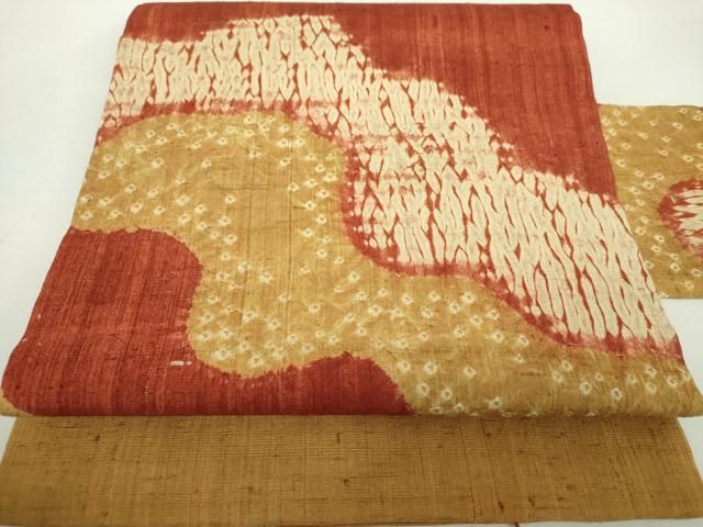 平和屋着物●八寸名古屋帯　入子菱柄　正絹　逸品　DAAZ0283ps 平和屋着物○八寸名古屋帯 入子菱柄 正絹 逸品 DAAZ0283ps 平和