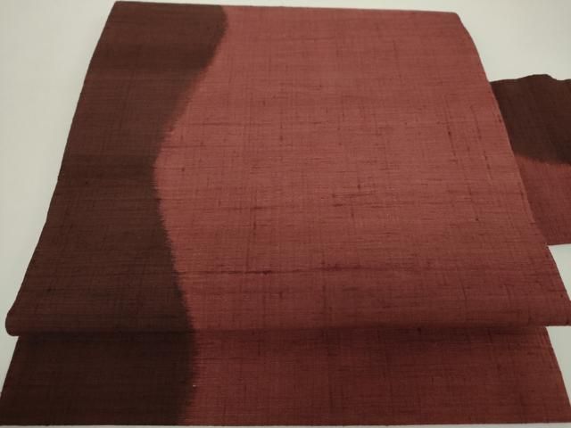 平和屋着物○全通柄九寸名古屋帯 紬地 霞文 正絹