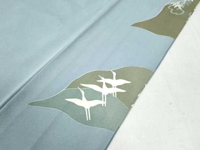 平和屋着物○豪華色留袖 駒刺繍 流水飛鶴短冊草花文 金彩