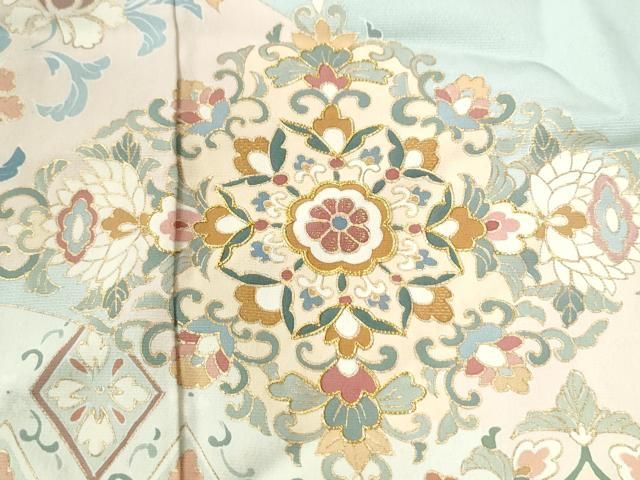 平和屋着物○豪華色留袖 作家物 更紗花唐草文 金彩 ロング丈