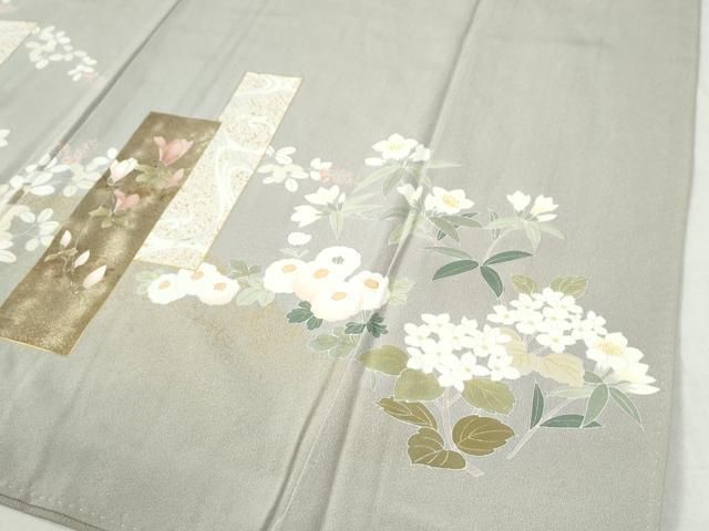 平和屋着物○京友禅の第一人者 松井青々 色留袖 駒刺繍 浜松文 金彩