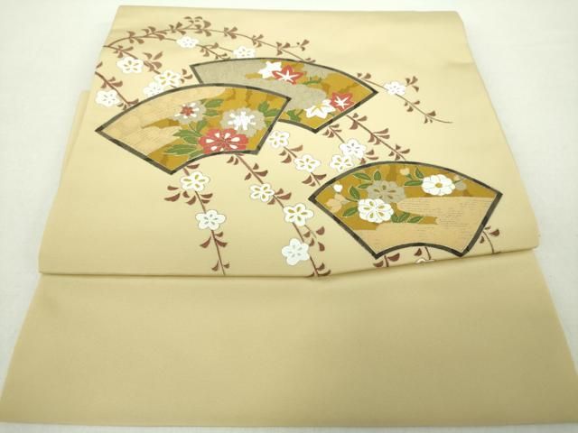 平和屋着物 つけ帯 枝垂れ花 地紙重ね花文 金彩 ps