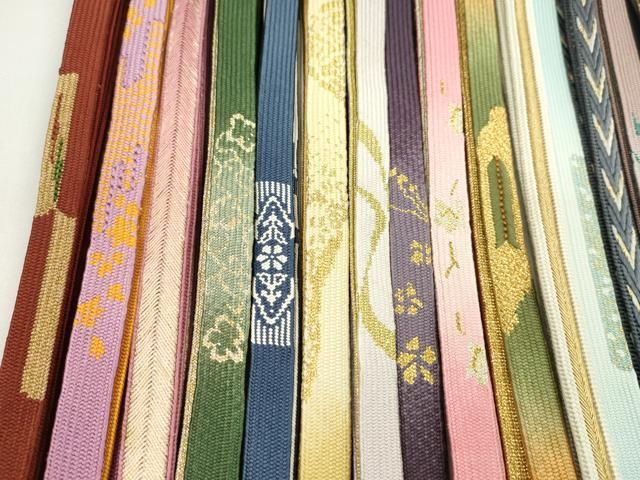 平和屋着物○和装小物 帯締め20本セット 高麗組 丸組 金糸 逸品