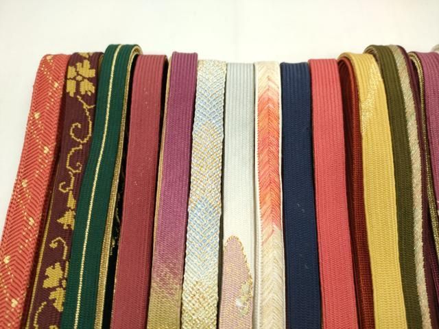 平和屋着物●和装小物　帯締め20本セット　高麗組　浮き目絡み　礼装用　丸組　金銀糸　未使用あり　逸品　CAAZ6292ju 平和屋着物○和装小物 帯締め20本セット 高麗組 浮き目絡み 礼装