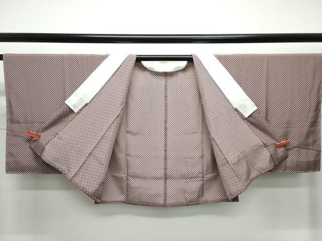 平和屋着物●長襦袢　無双仕立て　二部式　市松文様　正絹　逸品　CAAZ8327vf 平和屋着物○長襦袢 無双仕立て 二部式 市松文様 正絹 逸品 CAAZ8327vf