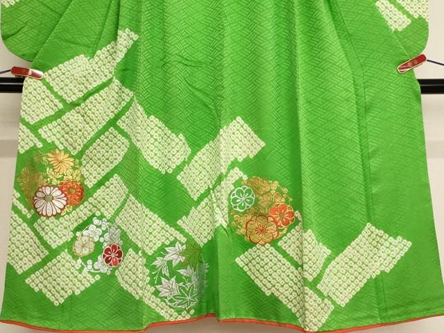 平和屋着物[]七五三 女の子 7歳 祝着 四つ身 長襦袢(無双仕立て