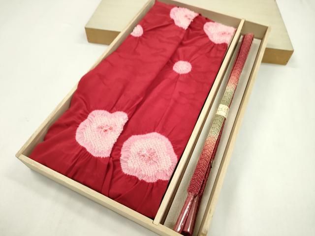 平和屋着物 和装小物 帯締め 帯揚げセット 絞り 梅文 金糸 ju