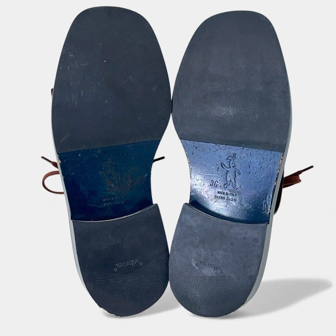 マルニ ブラウン キルト レースアップシューズ - メルカリ