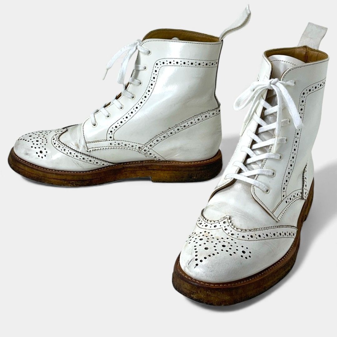 ジョージコックス ラバーソール 白 UK9 美品 英国製 未使用品 George Cox 靴 ラバーソール 白