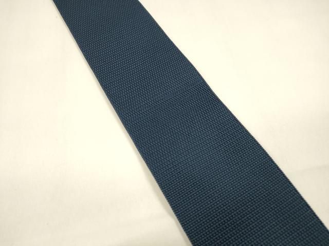 平和屋着物●男性　本場筑前博多織　角帯　紺青色　正絹　逸品　DAAZ4098cm 平和屋着物○男性 本場筑前博多織 角帯 紺青色 正絹 逸品 DAAZ4098cm