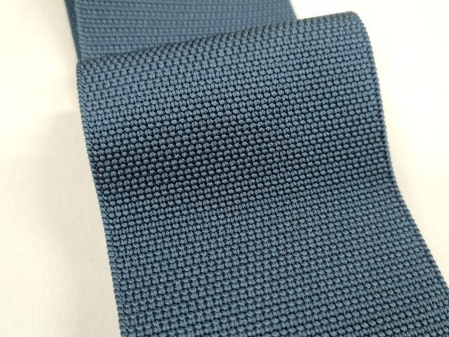 平和屋着物○男性 本場筑前博多織 角帯 紺青色 正絹 逸品 DAAZ4098cm