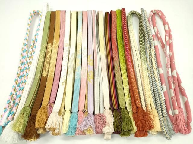 平和屋着物●和装小物　帯締め・帯揚げセット　礼装用　絞り　飛鶴文　金彩　逸品　未使用　CAAZ6227ju 平和屋着物○和装小物 帯締め・帯揚げセット 礼装用 絞り 飛鶴文 金彩