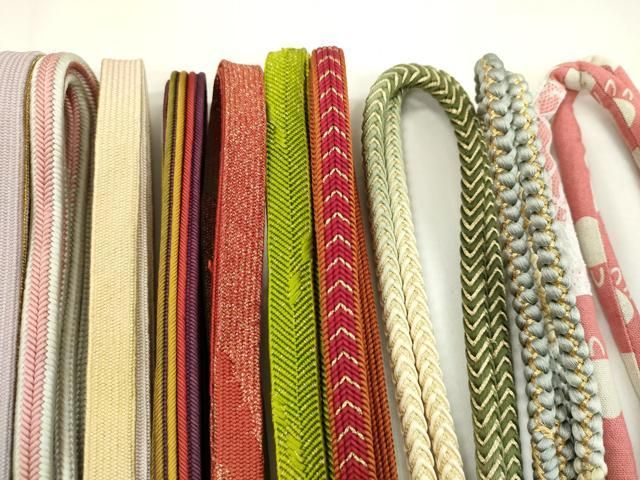 平和屋着物●和装小物　帯締め20本セット　高麗組　冠組　礼装用　丸ぐけ　金糸　長尺あり　未使用あり　逸品　CAAZ6247ju 平和屋着物○和装小物 帯締め20本セット 高麗組 冠組 礼装用