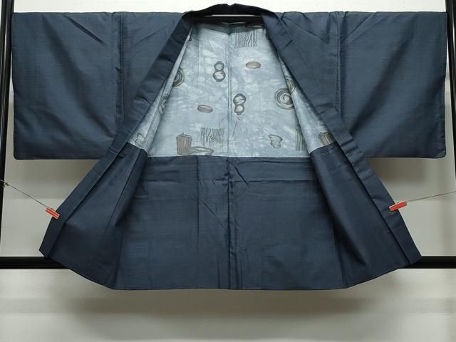 平和屋着物○男性 本場大島紬 アンサンブル・長襦袢セット 100亀甲 総