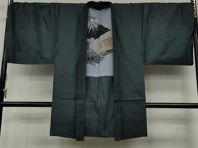 平和屋着物○男性 本場大島紬 アンサンブル 80亀甲 総詰め 正絹 逸品