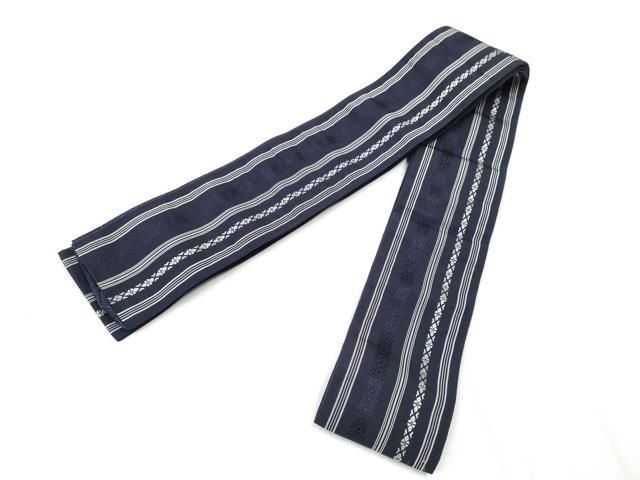 平和屋着物○男性 本場筑前博多織 両面 角帯 献上 正絹 逸品