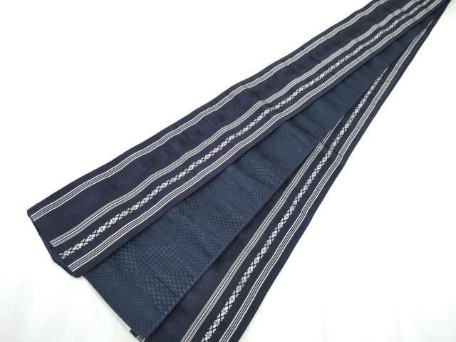 平和屋着物○男性 本場筑前博多織 両面 角帯 献上 正絹 逸品