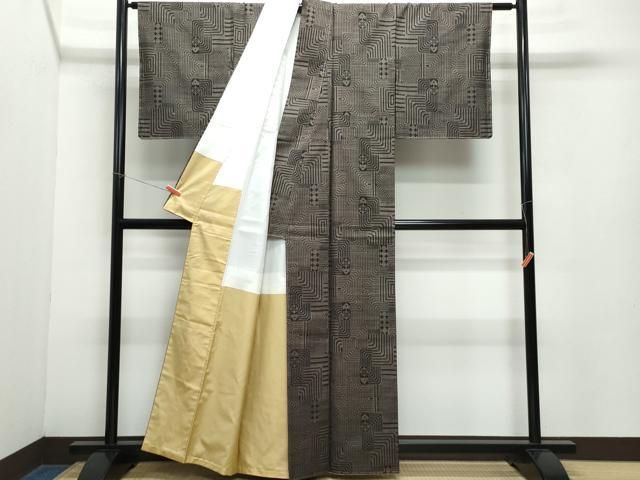 平和屋着物○本場大島紬 7マルキ 吉祥文 正絹 逸品 未使用 CAAZ8216vf