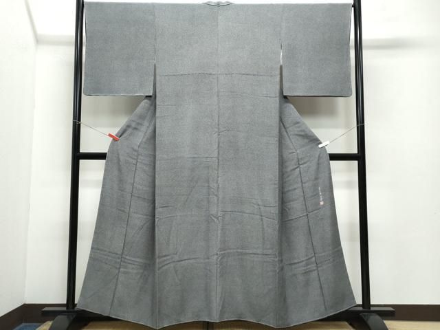 平和屋着物○伝統工芸士 関正三郎 江戸小紋 大小あられ 黒地 正絹 逸品