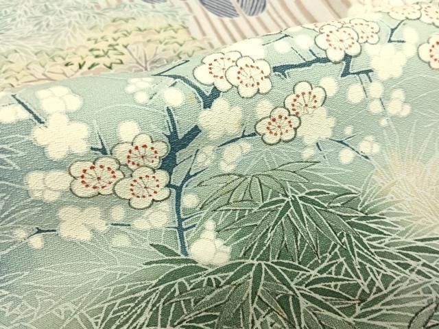 平和屋着物○豪華色留袖 友禅 作家物 風景文 暈し染め ロング丈 正絹