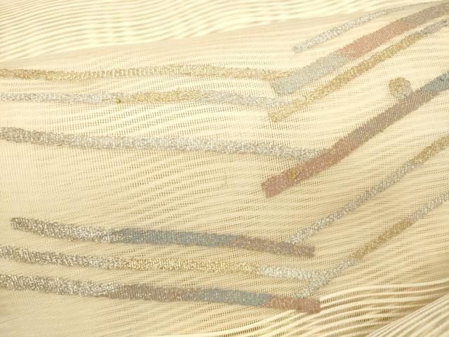 平和屋着物＊夏物 つけ帯 抽象文様 金銀糸 正絹 逸品 DAAZ4008cm 平和屋