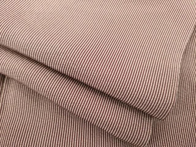 平和屋着物○江戸小紋 万筋 浅蘇芳色×枯野色 正絹 逸品 AABC9467ck