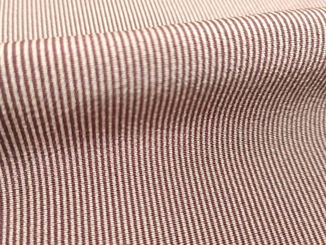 平和屋着物○江戸小紋 万筋 浅蘇芳色×枯野色 正絹 逸品 AABC9467ck