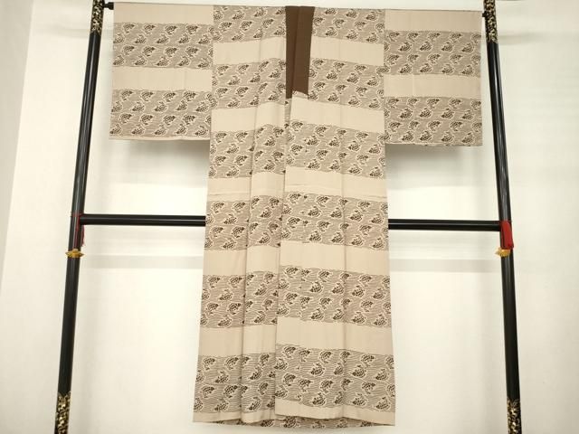 平和屋着物●男性　長襦袢　無双仕立て　鯛　荒磯　正絹　逸品　AABC9474ck 平和屋着物○男性 長襦袢 無双仕立て 鯛 荒磯 正絹 逸品 AABC9474ck