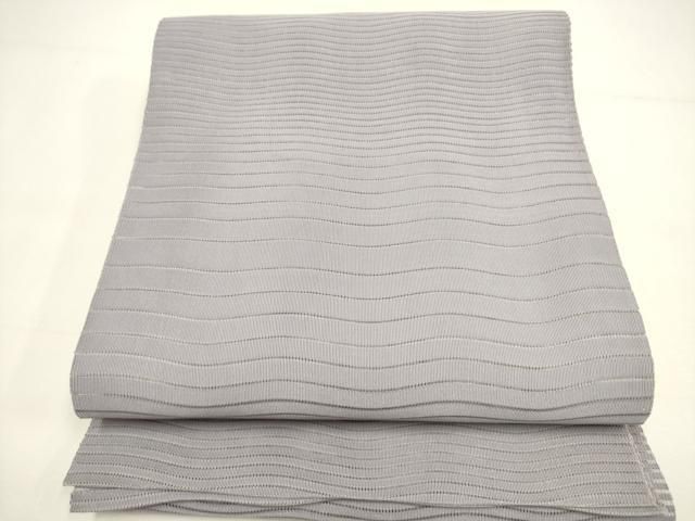 平和屋着物＊夏物　絽綴れ　八寸名古屋帯　暁鼠色　正絹　逸品　DAAY2980op 平和屋着物＊夏物 絽綴れ 八寸名古屋帯 暁鼠色 正絹 逸品