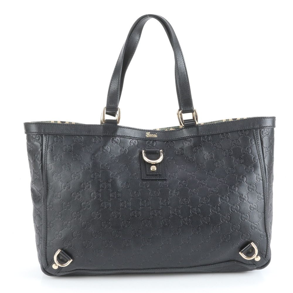 新品同様 グッチ グッチシマ アビー レザー トート バッグ 肩掛け