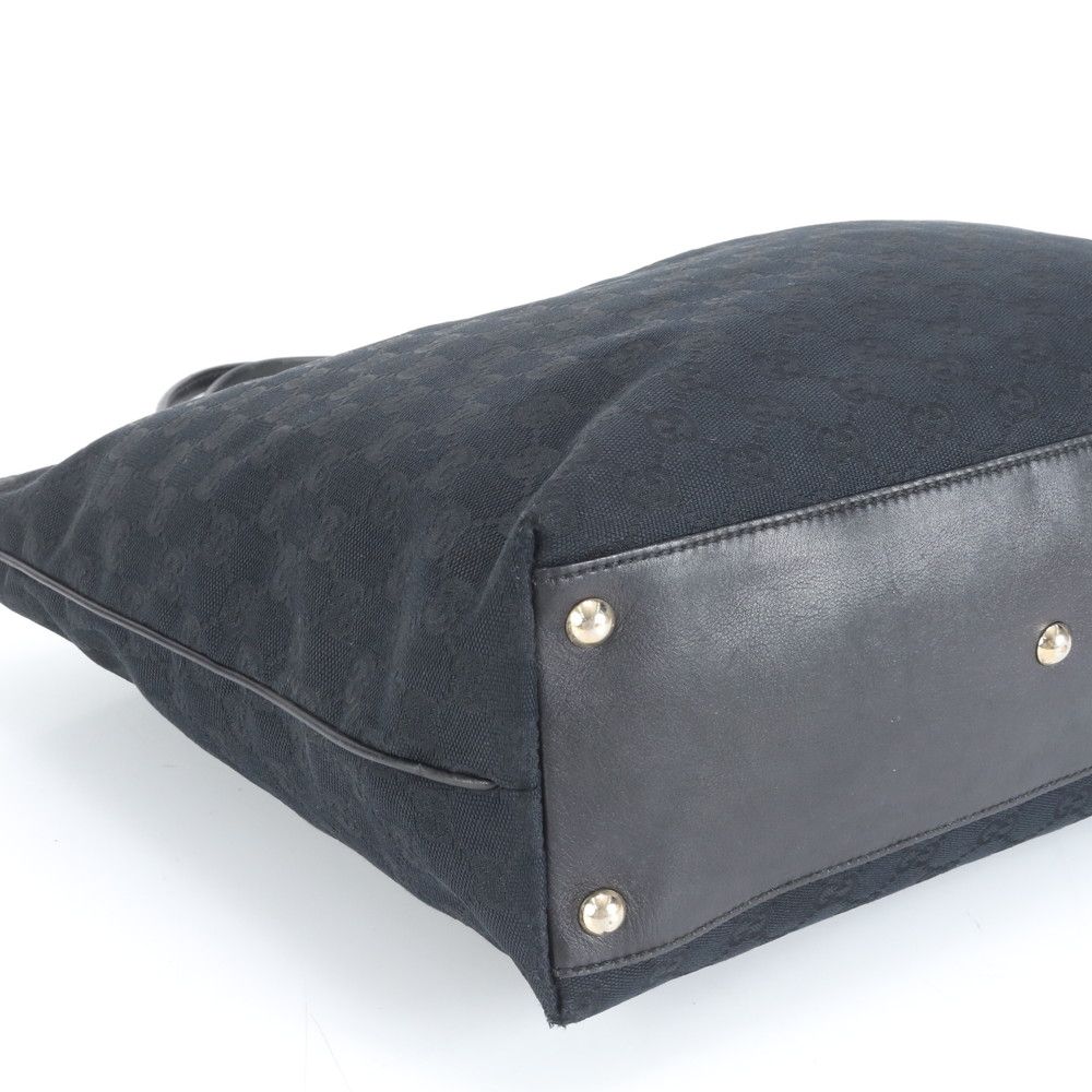 極美品 グッチ GG キャンバス ニューブリット 169945 レザー トート