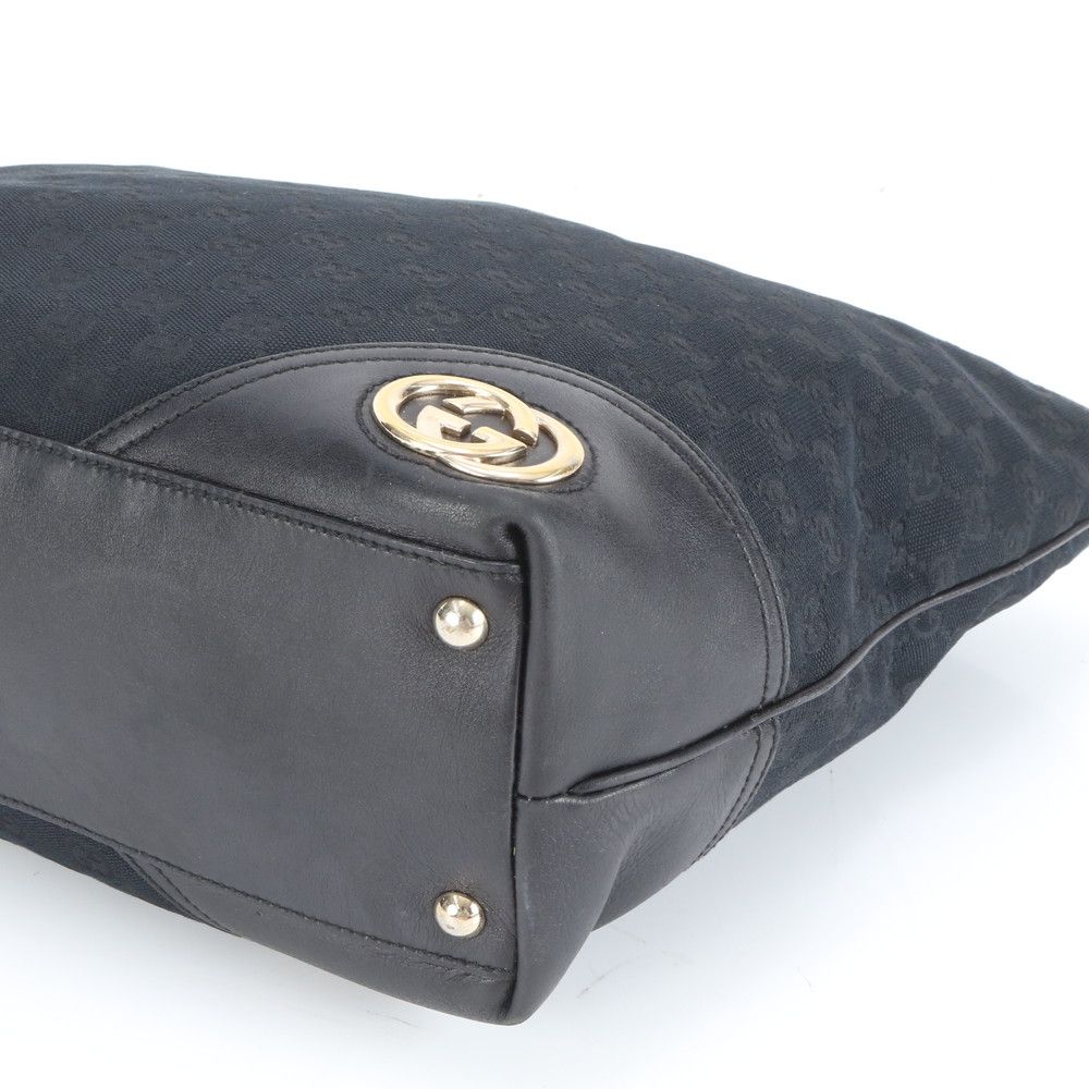 極美品 グッチ GG キャンバス ニューブリット 169945 レザー トート