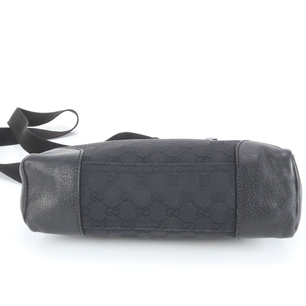 GUCCI ショルダーバッグ GG柄 メッセンジャー キャンバス レザー 黒 GUCCI グッチ ジャンボGG ミディアムメッセンジャーバッグ ショルダー