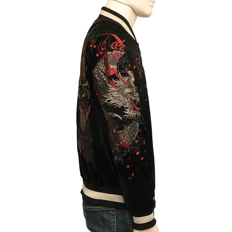 朧 おぼろ 龍 刺繍 和柄 別珍 スカジャン（ 9053851 ） 和柄 和