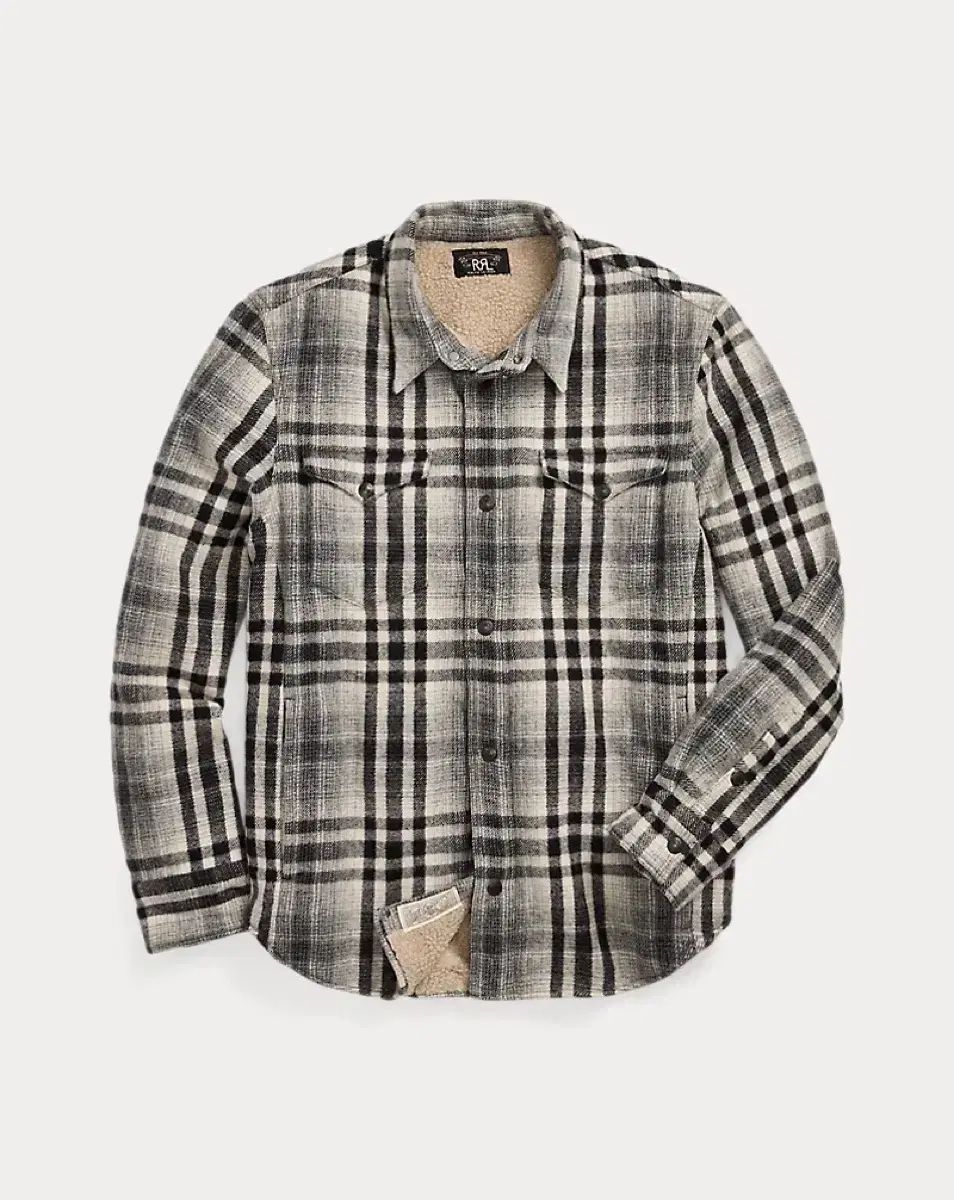 RRL ライニング プラッド ウール チェック シャツ ジャケット XL