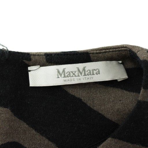 マックスマーラ MAX MARA 白タグ ワンピース ウール 長袖 ひざ丈 V