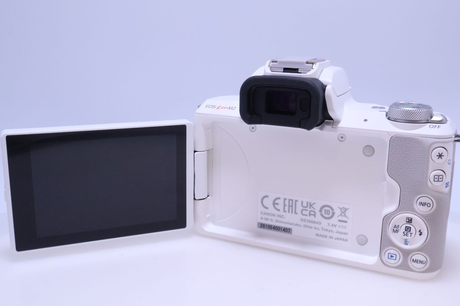 1,000回以下】Canon EOS Kiss M2 ボディー ホワイト KISSM2WH-BODY