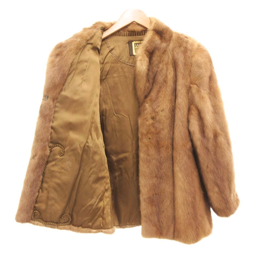 SAGA MINK  サガミンク ブラウンラビットファーコート 中古・古着通販】SAGA MINK (サガミンク) ミンクファーコート ブラウン