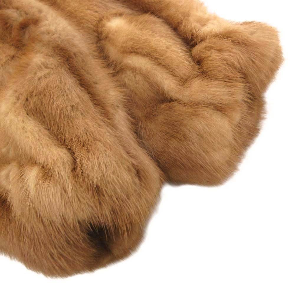 サガミンク SAGA MINK 金サガ ミンクファーコート 毛皮 ミドル丈 茶