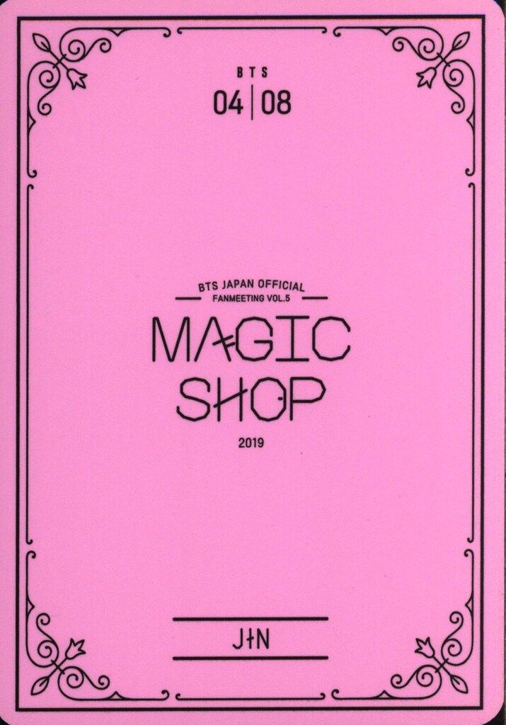 BTS 2019 MAGIC SHOP JAPAN FAN MEETING VOL.5 JIN ミニフォトカード 4
