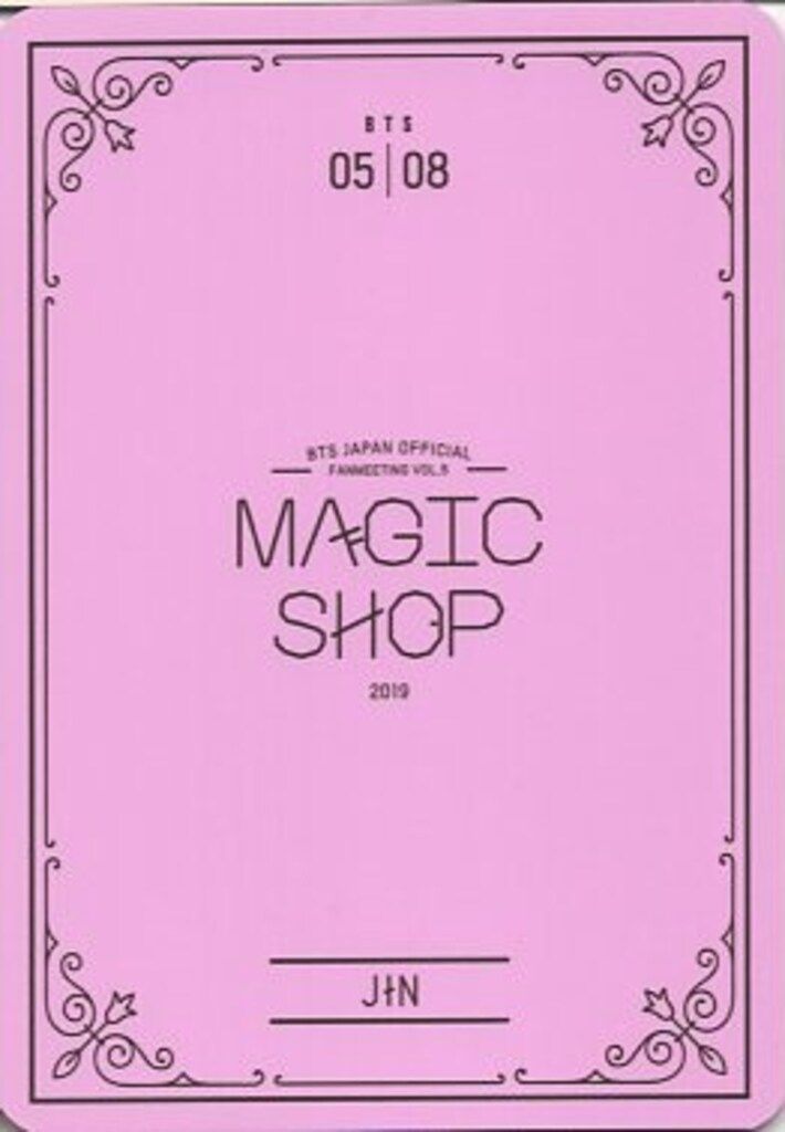 BTS 2019 MAGIC SHOP JAPAN FAN MEETING VOL.5 JIN ミニフォトカード 5