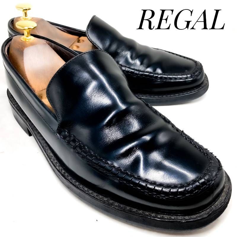 REGAL リーガル レザーローファー JU26 黒 ブラック 25cm 革靴