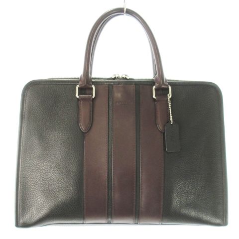 コーチ COACH ブリーフケース ビジネスバッグ レザー 革 シボ革 ロゴ型