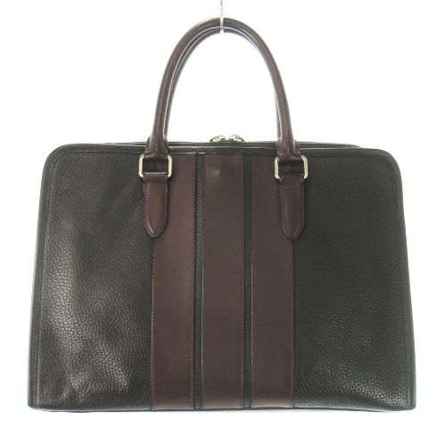 コーチ COACH ブリーフケース ビジネスバッグ レザー 革 シボ革 ロゴ型