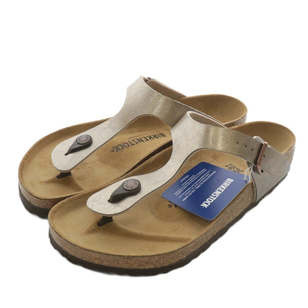 【中古】未使用品 BIRKENSTOCK Gizeh サンダル トング レザー オープントゥ ベルト ロゴ 39 25cm 茶色 1016144 ビルケンシュトック BIRKENSTOCK ギゼ Gizeh サンダル トング レザー