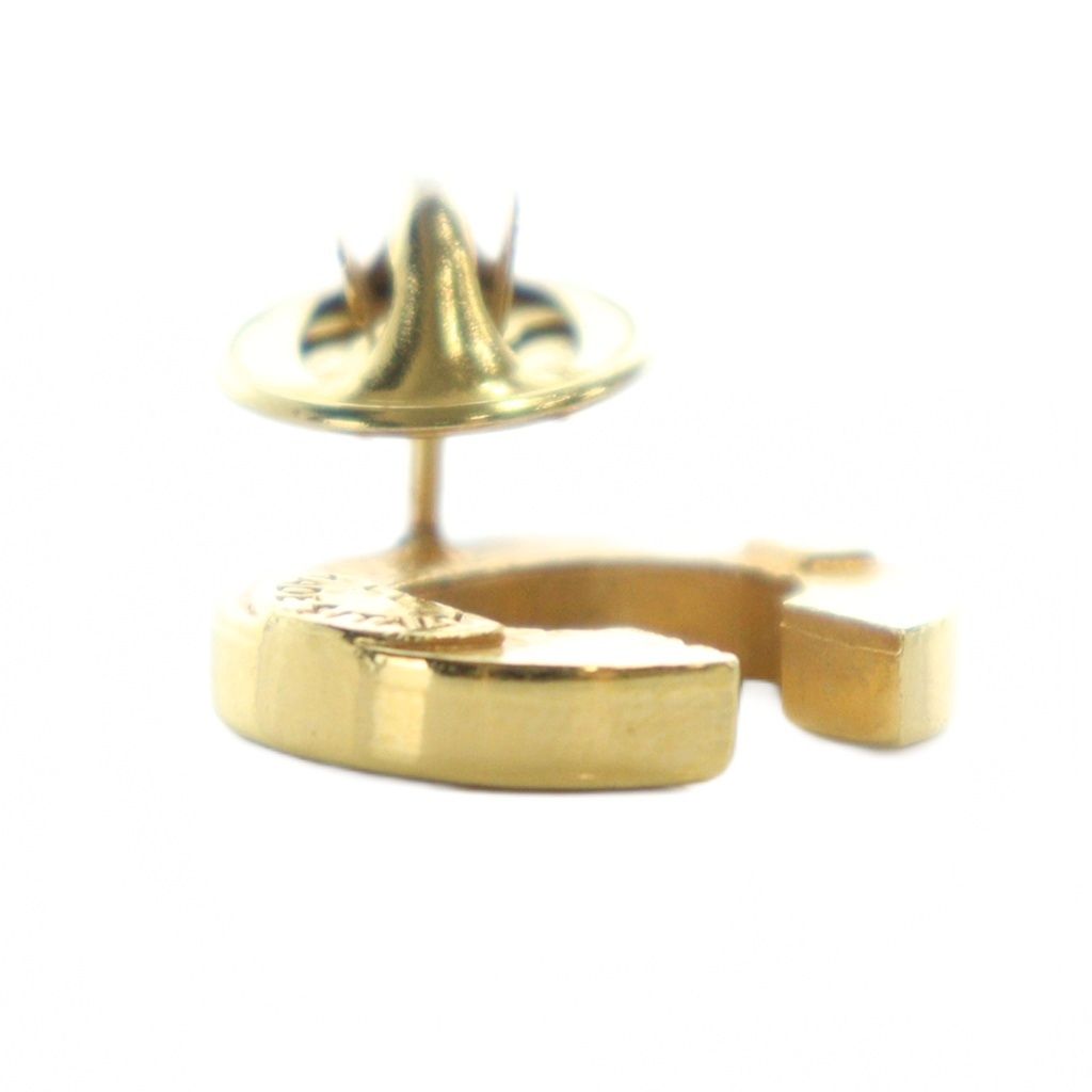 未使用 セリーヌ トリオンフ ロゴ ブローチ フランス製 ゴールド色