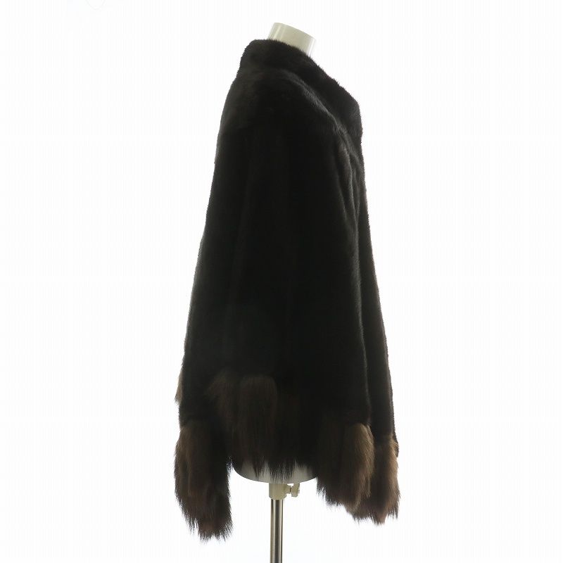 ミラショーン mila schon ポンチョ ケープ マント ファー 毛皮 ミンク