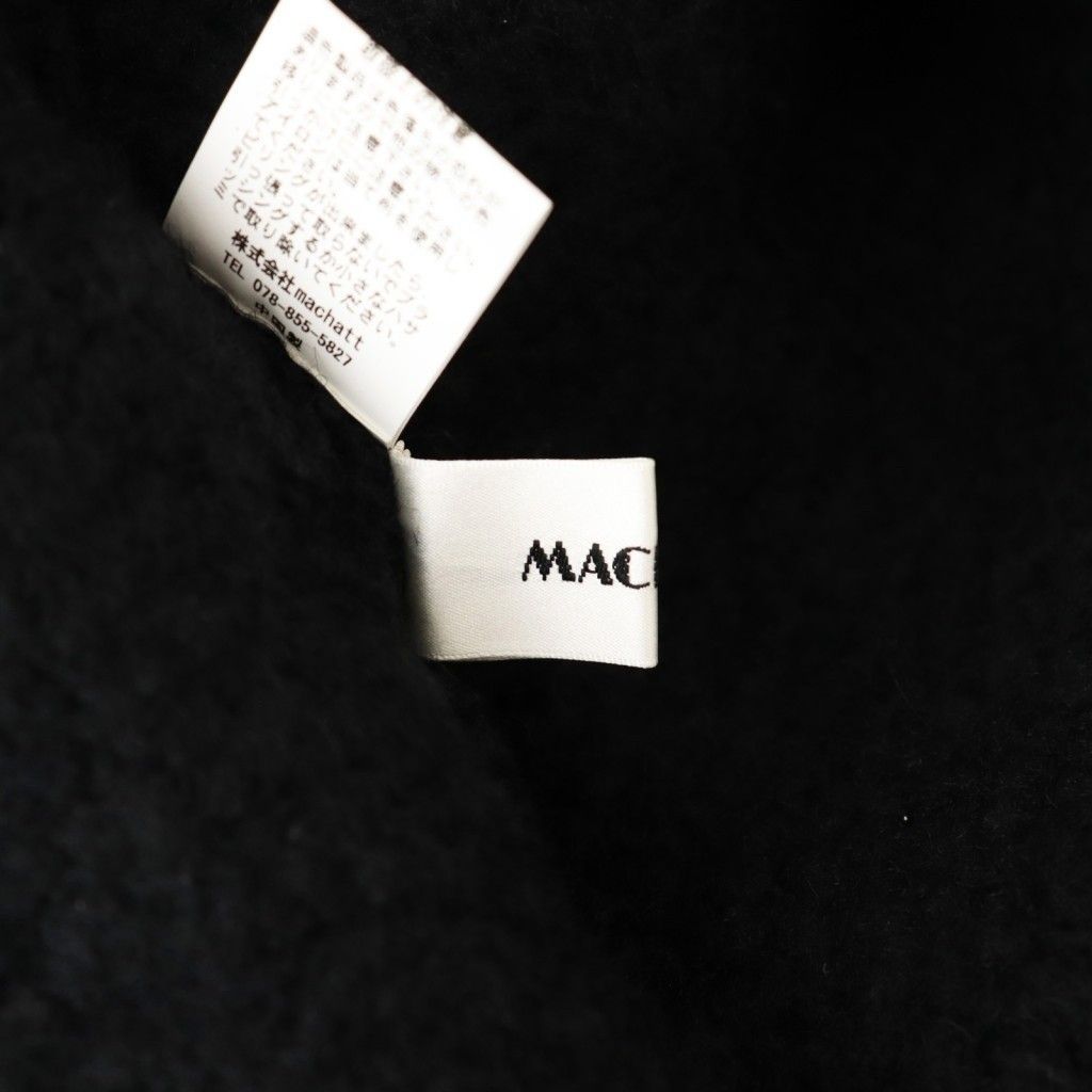 マチャット MACHATT ボトルネックニット セーター アルパカ混 ブラック